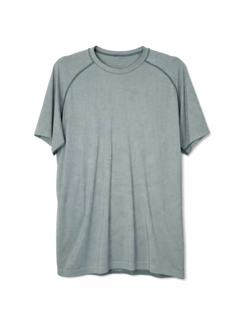 Lululemon Men's Metal Vent Tech Short Sleeve Shirt Green White Stripe Size XXL